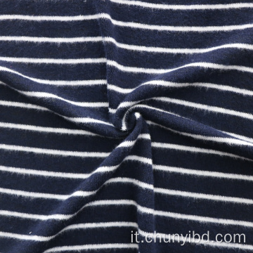 Rayon80% di alta qualità traspirante in poliestere18% spandex2% Stripe modelli a maglia singola maglia tessuto per uomo da donna